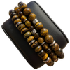 DreamLife Gemstone Bracelet - Gustav Collection Brown and Gold Tigers Eye