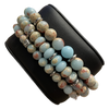 DreamLife Gemstone Bracelet - Lucia Collection Sea Sediment Carolina Blue Jasper