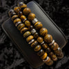 DreamLife Gemstone Bracelet - Gustav Collection Brown and Gold Tigers Eye